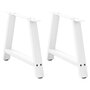 Voir la diapositive 1 : VIDAXL Pieds de table basse forme de A 2 pcs blanc 60x(42-43) cm acier