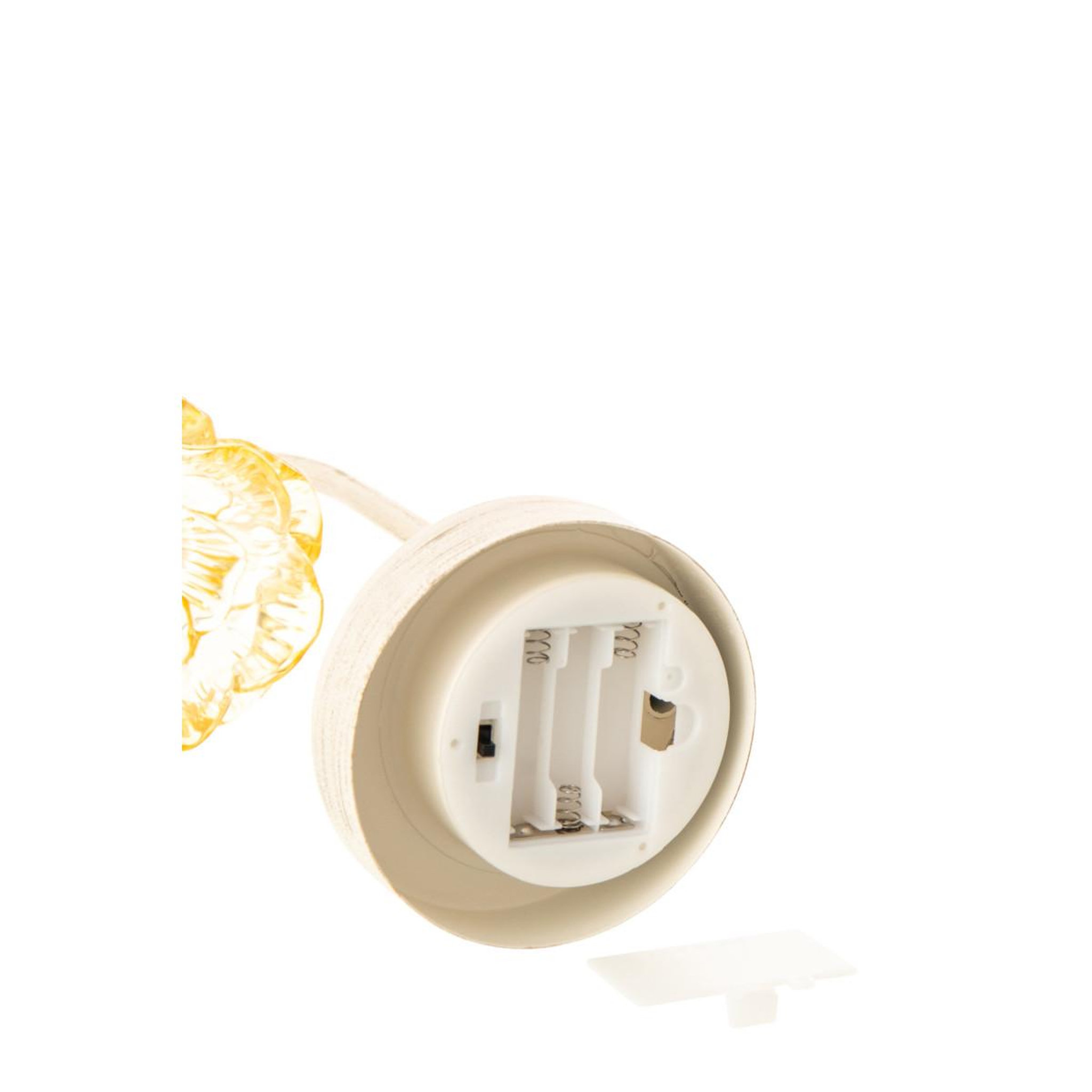 Voir la diapositive 3 : J-LINE Lampe à poser led fleur  fiore  36cm jaune