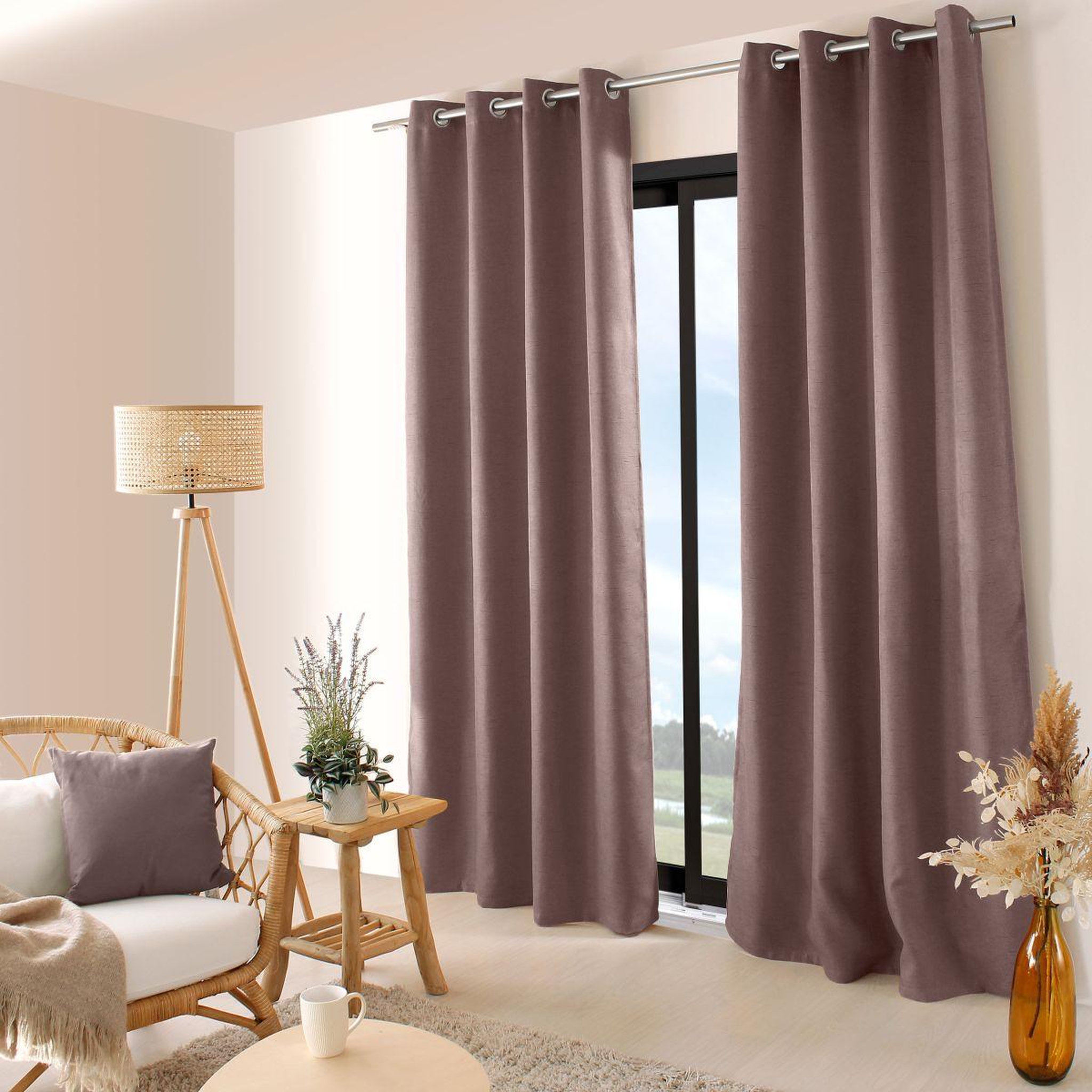 ENJOY HOME Rideau occultant isolant  floppy  140x240cm vison