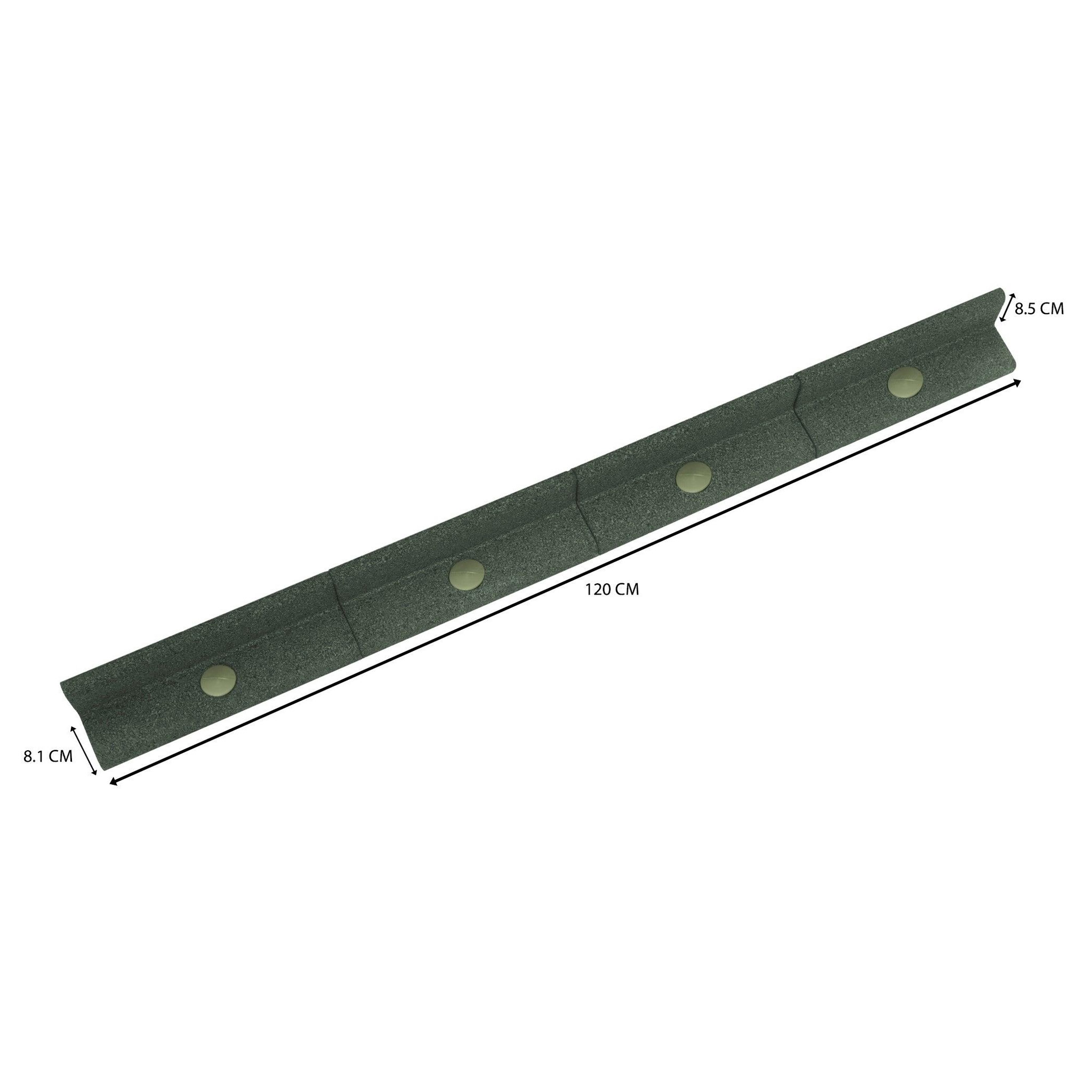 Voir la diapositive 5 : MONSTERSHOP Lot de 12 bordures de jardin flexibles en caoutchouc 1,2 m & maillet