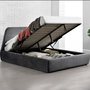 Voir la diapositive 2 : CONCEPT USINE Lit coffre - 180x200 cm - Velours gris NORKA