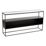 Paris Prix Console en Métal  Maryanne  140cm Noir