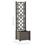 Voir la diapositive 6 : VIDAXL Jardiniere avec treillis 43x43x142 cm PP Anthracite