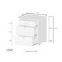 Voir la diapositive 4 : Caisson de bureau 3 tiroirs BOLOGNE