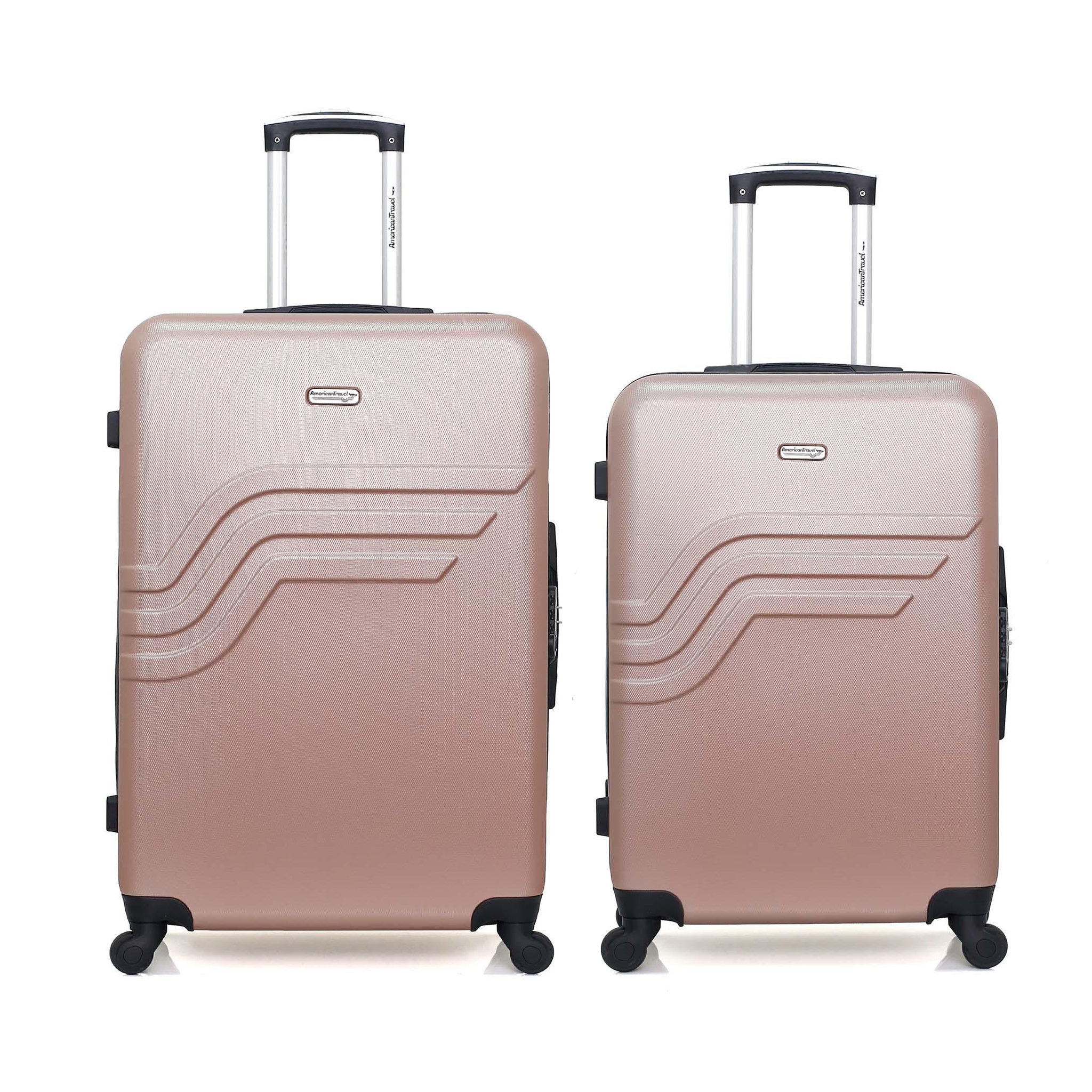 AMERICAN TRAVEL American travel - lot de 2 - valise grand format et valise weekend queens