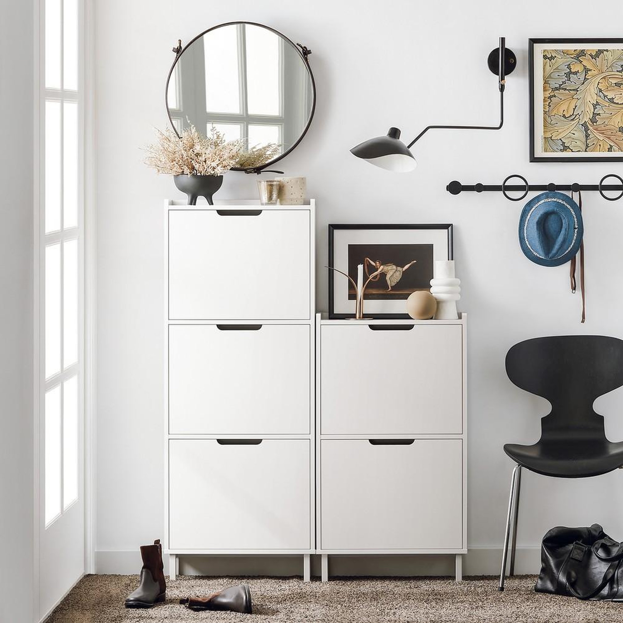 Voir la diapositive 2 : SOBUY SoBuy - Meuble À Chaussures 3 portes - Minimaliste - FSR151-H