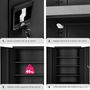 Voir la diapositive 4 : tectake Armoire de classement en métal en acier lâqué époxy noir