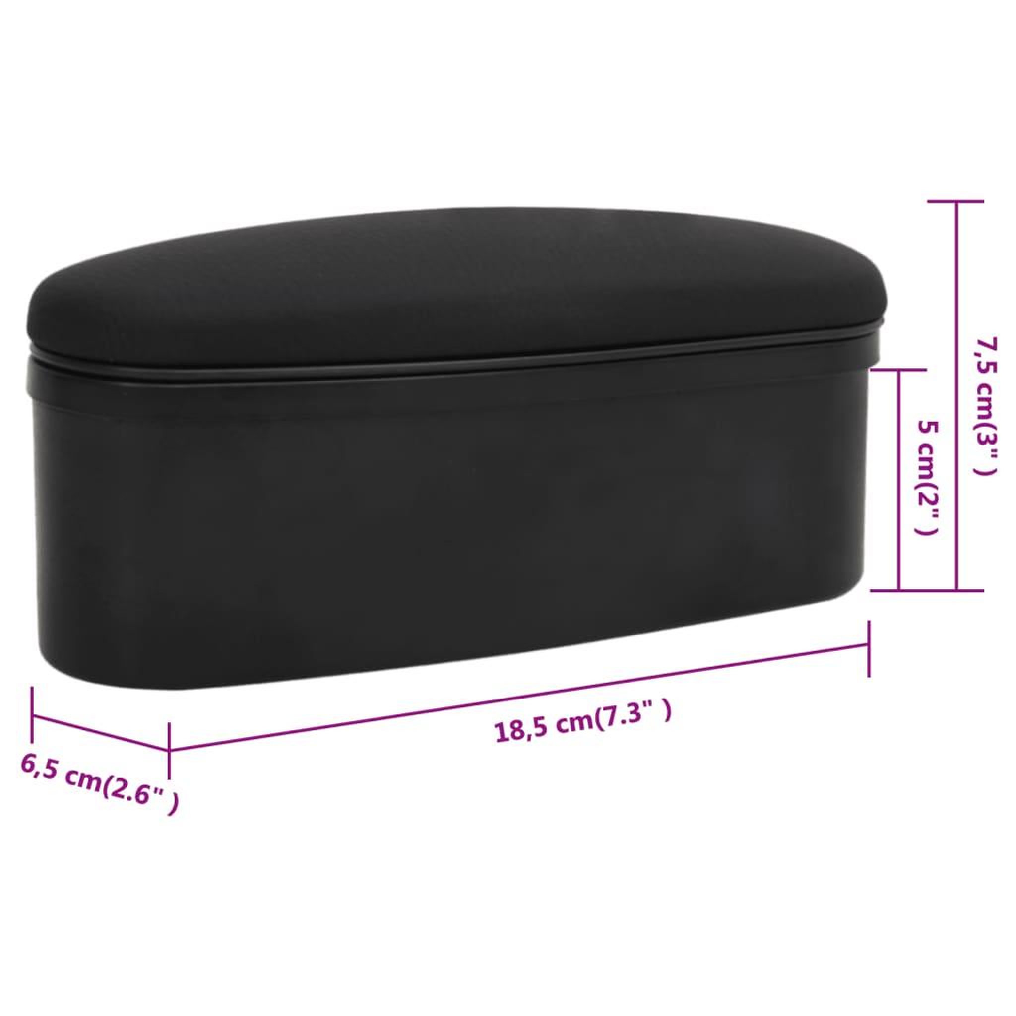 Voir la diapositive 6 : VIDAXL Boîte de rangement pour accoudoir de voiture universelle ABS