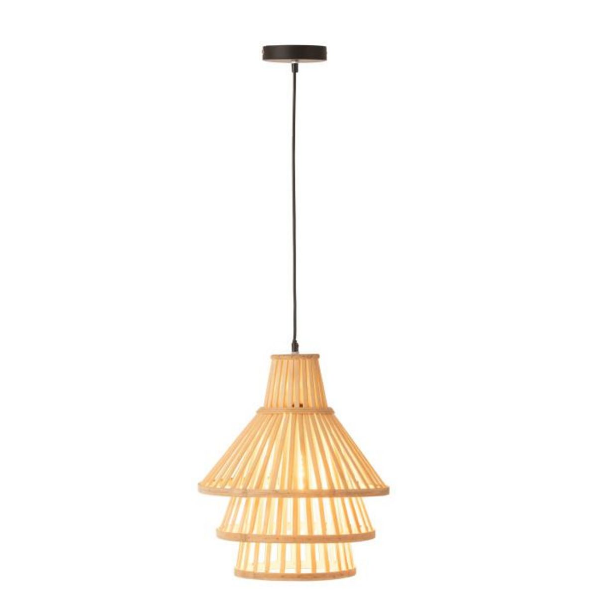 Paris Prix Lampe Suspension en Bambou  Midano  32cm Naturel