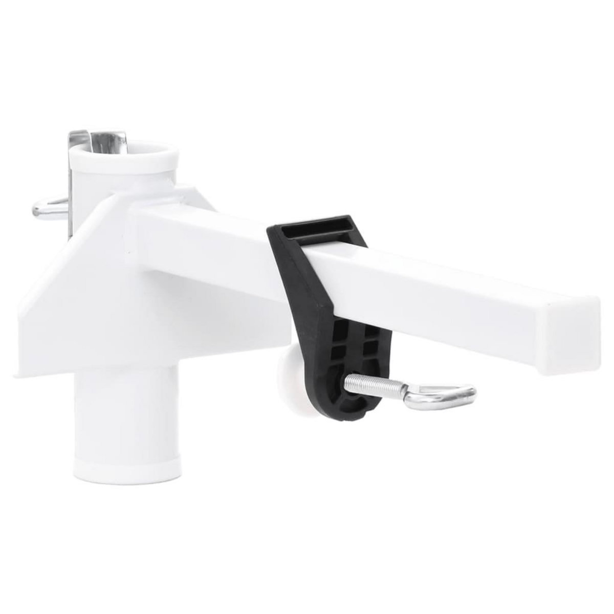 VIDAXL Pince a parasol pour balcon blanc 38 mm acier