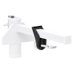 VIDAXL Pince a parasol pour balcon blanc 38 mm acier