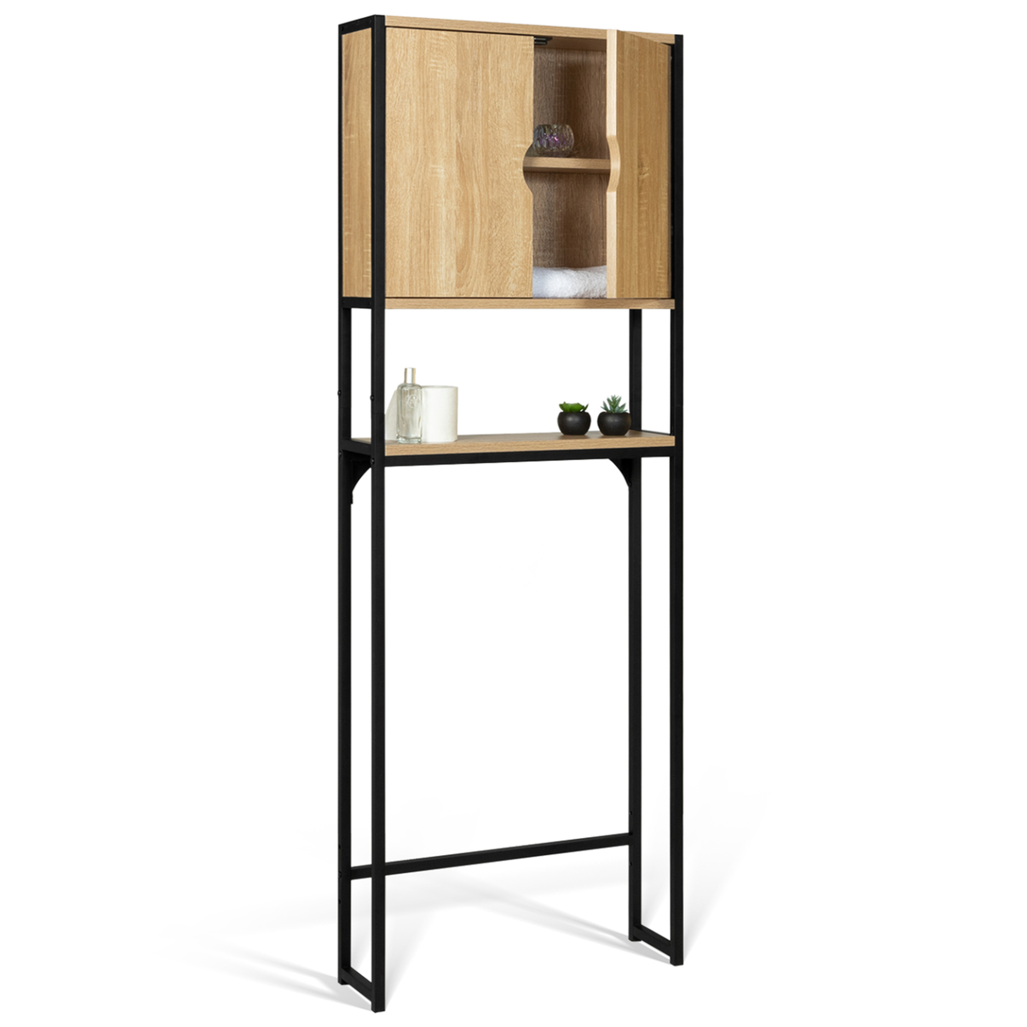 Voir la diapositive 5 : ID MARKET Meuble étagère dessus wc placard detroit design industriel