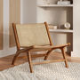 Voir la diapositive 2 : MAISON PAVANE Fauteuil en teck et tressage cannage en rotin-Kilka