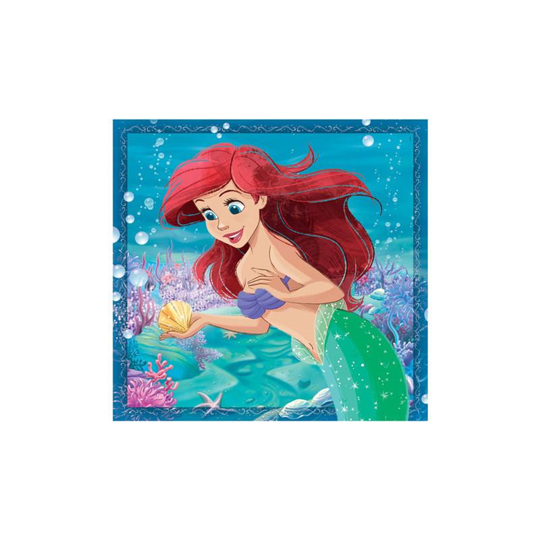 Voir la diapositive 2 : CLEMENTONI Clementoni Jigsaw Puzzle Super Color Square Disney Princess, 3x 25304