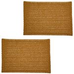 HABITABLE Lot de 2 sets de tables rectangles en jute TORSA. Coloris disponibles : Noir, Marron