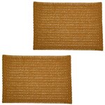 HABITABLE Lot de 2 sets de tables rectangles en jute TORSA. Coloris disponibles : Marron