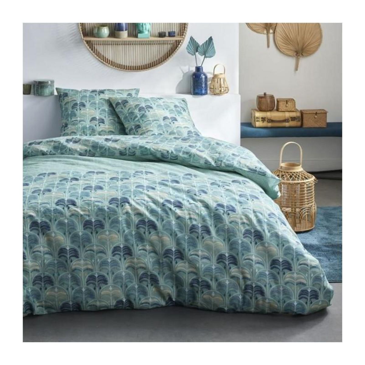 Today Parure de lit 2 personnes - TODAY - Sunshine 16.17 - 220 x 240 cm - 100% Coton imprimé