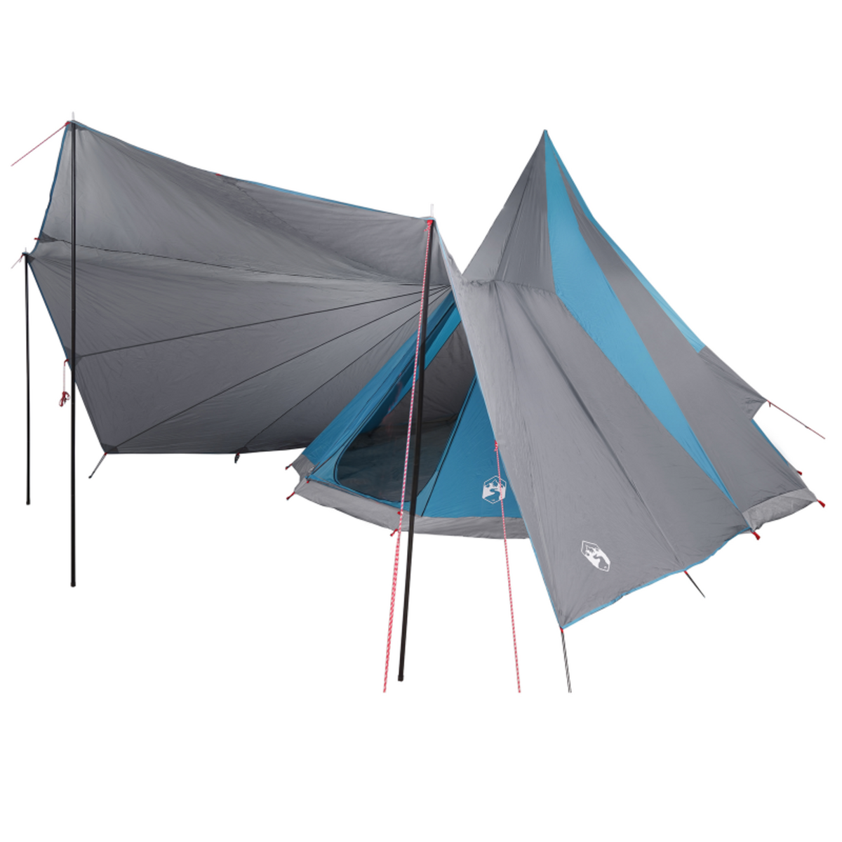 VIDAXL Tente Familiale Tipi Bleue 12 Personnes Imperméable