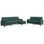 Voir la diapositive 2 : VIDAXL Ensemble de canapes 3 pcs avec coussins et traversins velours