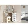 Voir la diapositive 1 : Ensemble coiffeuse d'angle GIRLY + tabouret SIT 