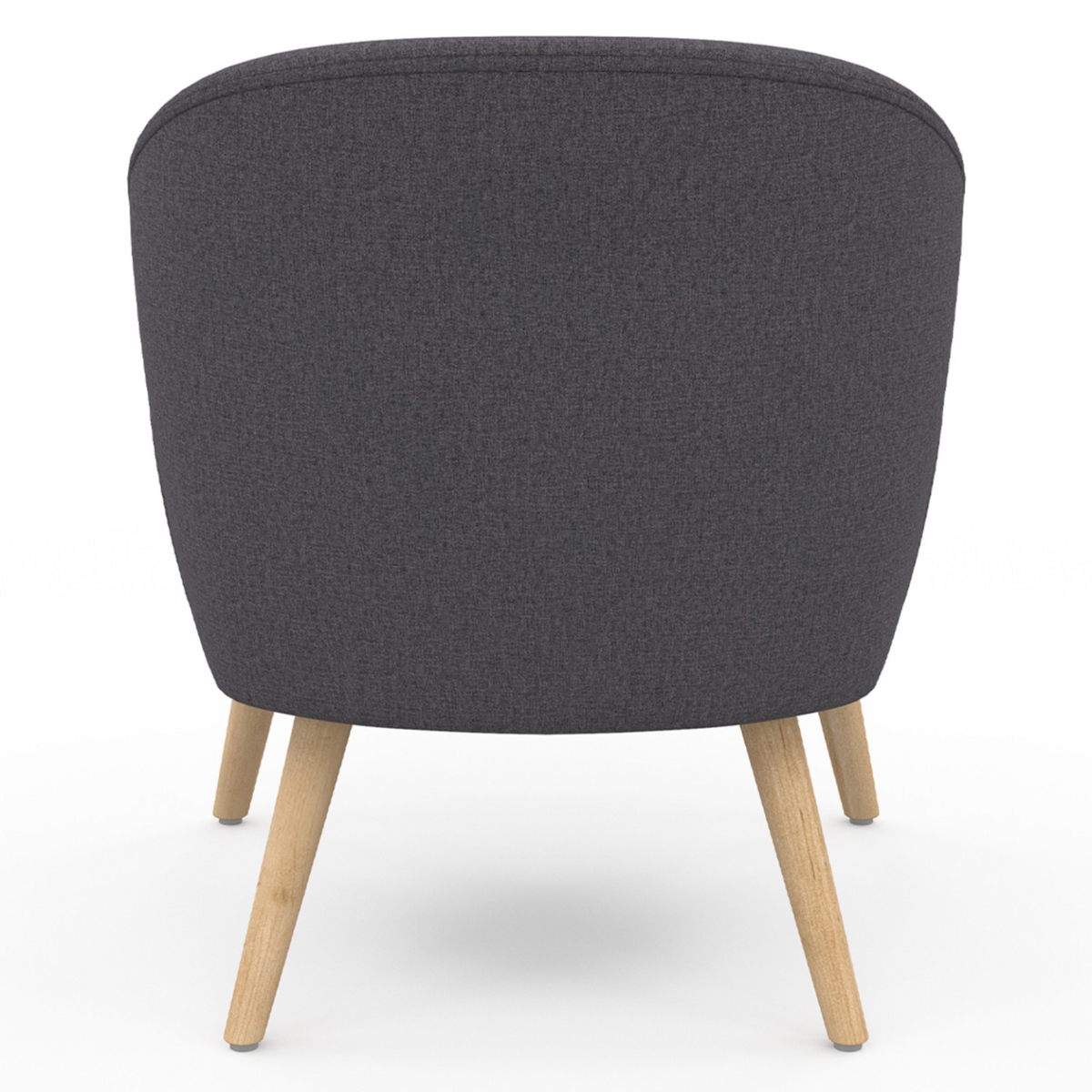 ID MARKET Fauteuil scandinave OLAN cabriolet en tissu gris anthracite