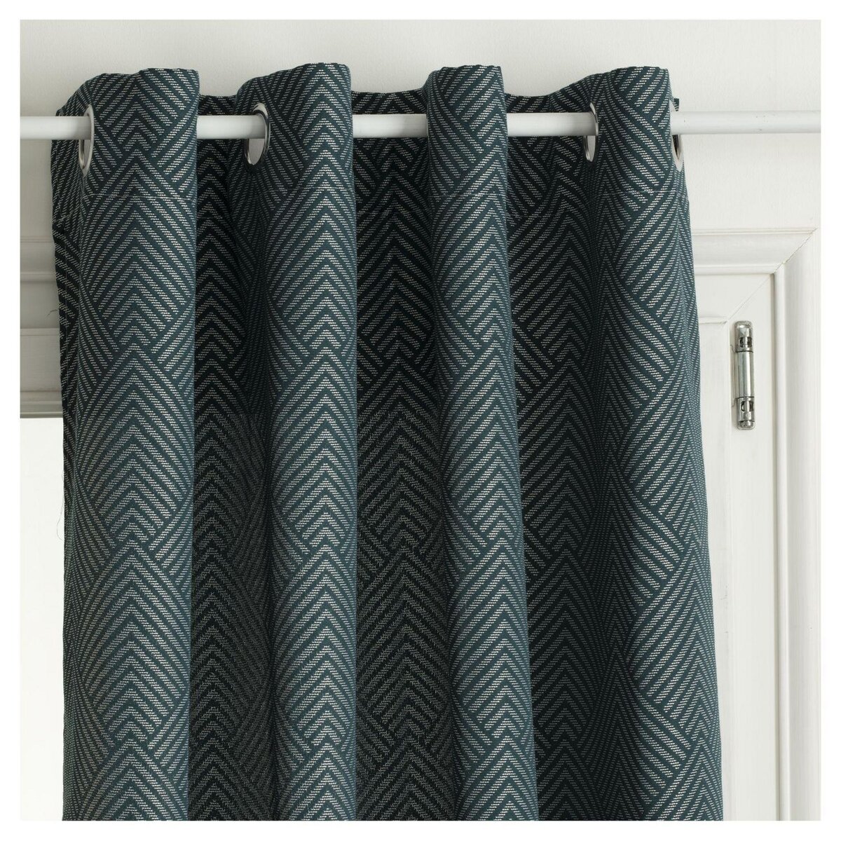 ATMOSPHERA Rideau Fantaisie à &oelig;illets motifs chevrons JACQUARD