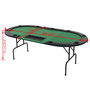 Voir la diapositive 6 : VIDAXL Table de poker pliable pour 9 joueurs 3 plis Ovale Vert