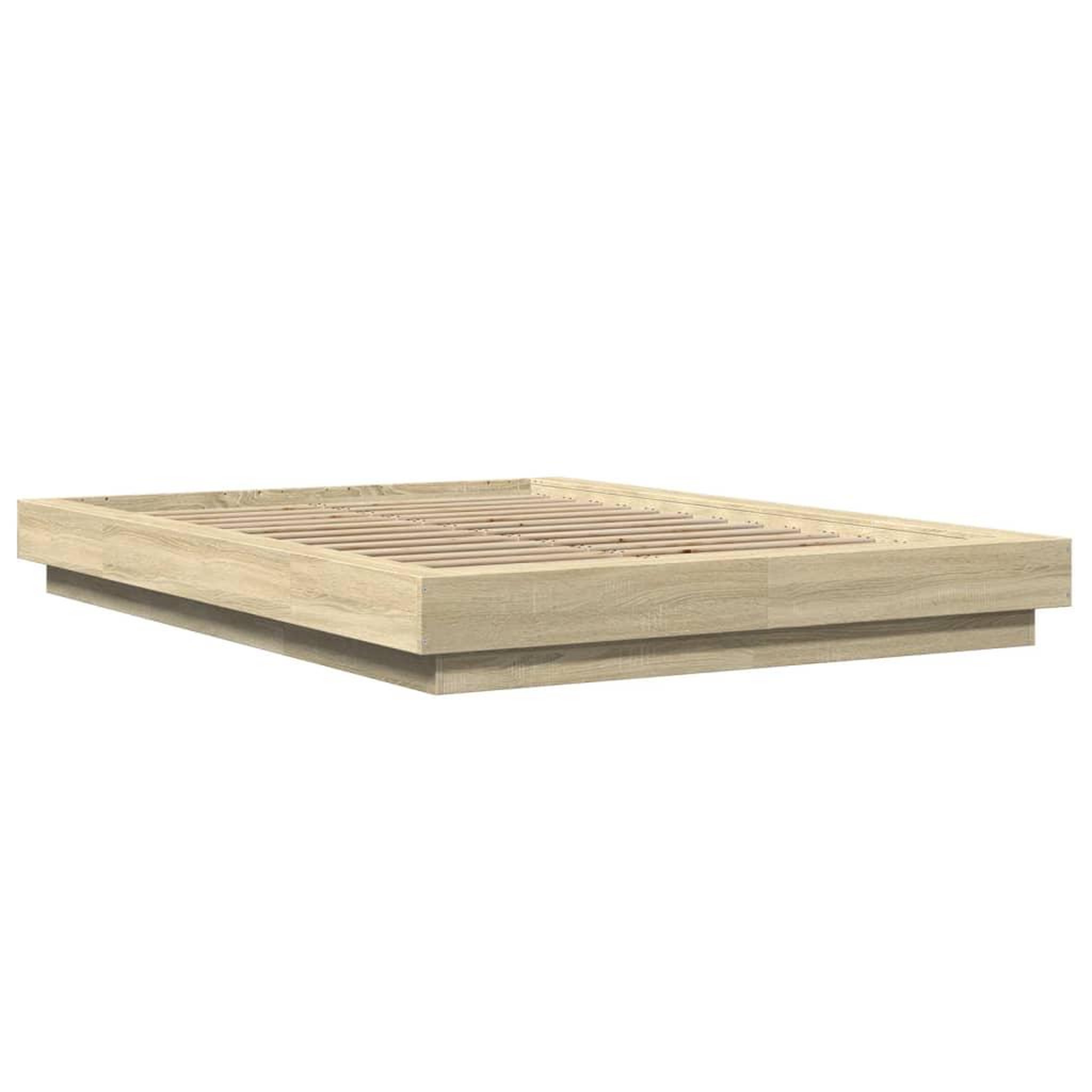 Voir la diapositive 3 : VIDAXL Cadre de lit sans matelas chene sonoma 140x200 cm
