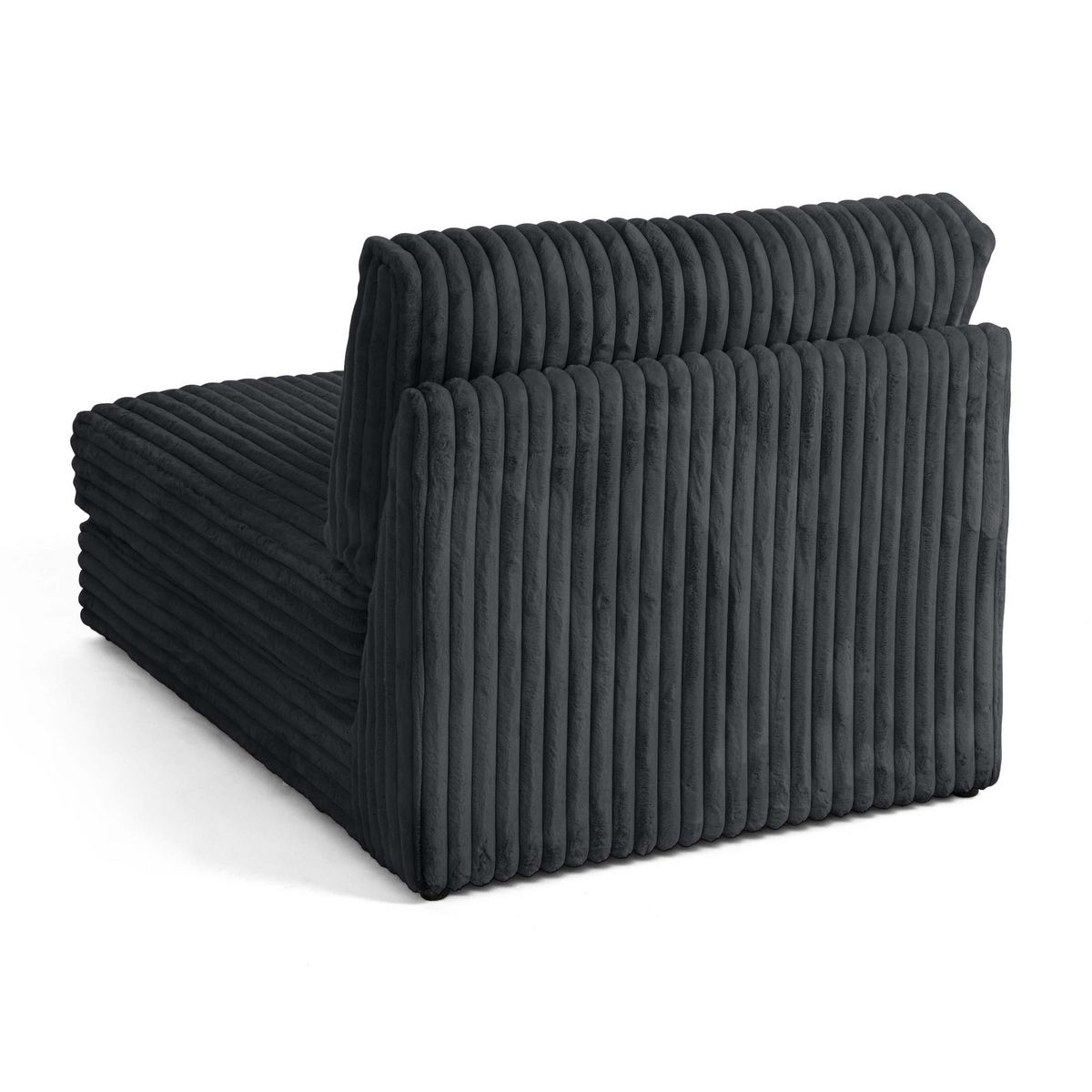 LISA DESIGN Jasper - module méridienne - en fausse fourrure côtelée