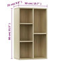 Voir la diapositive 6 : VIDAXL Bibliotheque/Buffet Chene sonoma 50x25x80 cm Bois d'ingenierie
