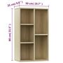 Voir la diapositive 6 : VIDAXL Bibliotheque/Buffet Chene sonoma 50x25x80 cm Bois d'ingenierie