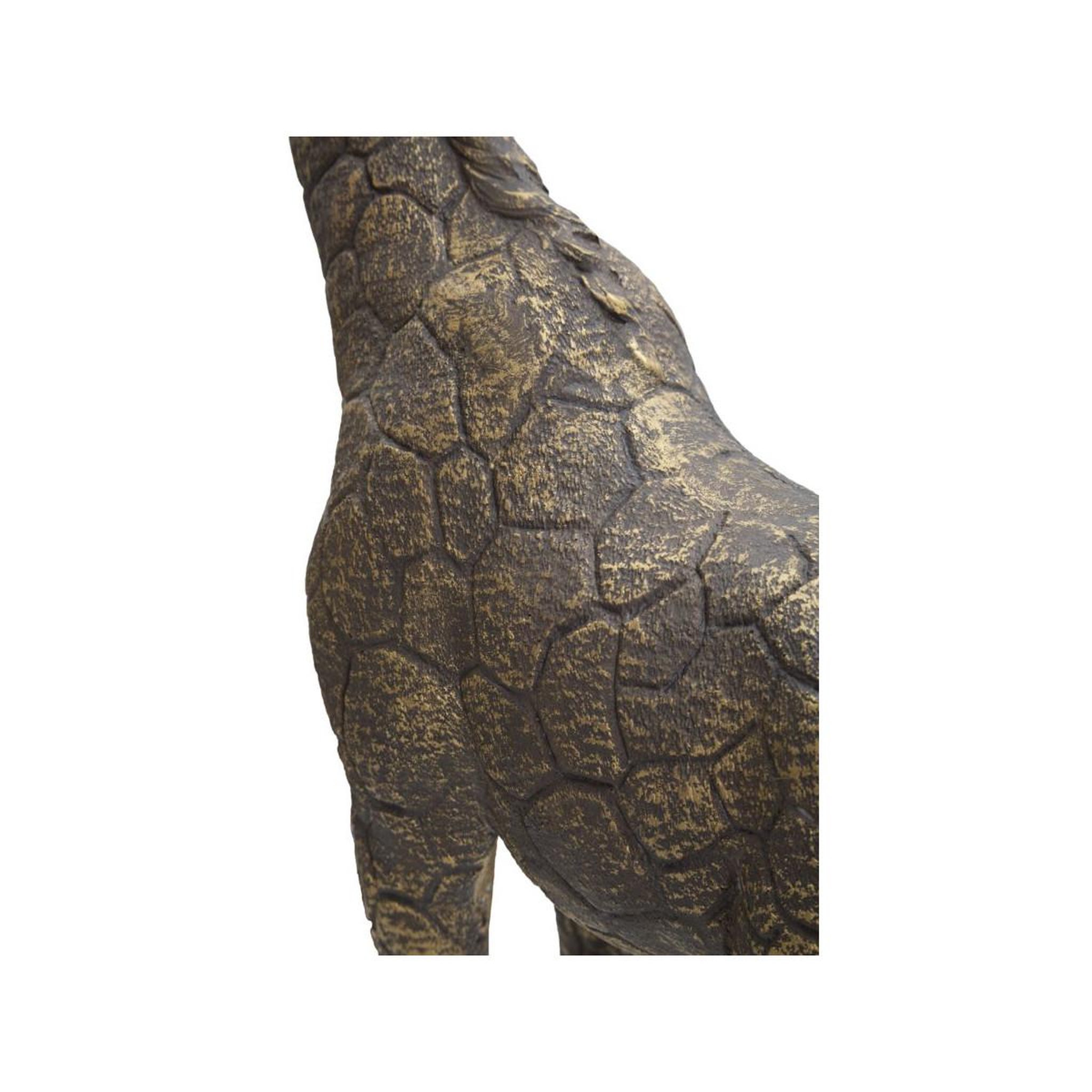 Voir la diapositive 5 : Paris Prix Lampe à poser en résine  girafe  60cm or foncé