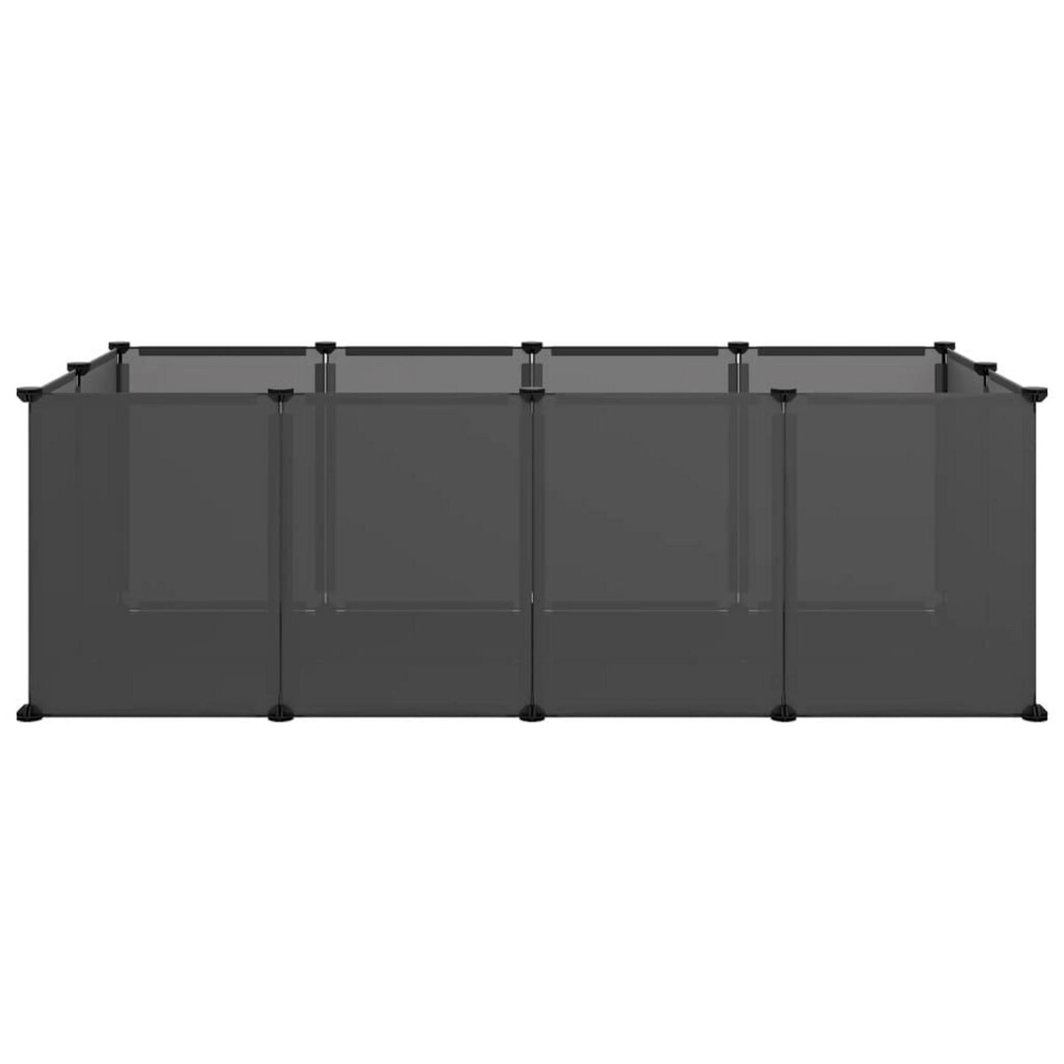 VIDAXL Cage pour petits animaux Noir 144x74x46,5 cm PP et Acier