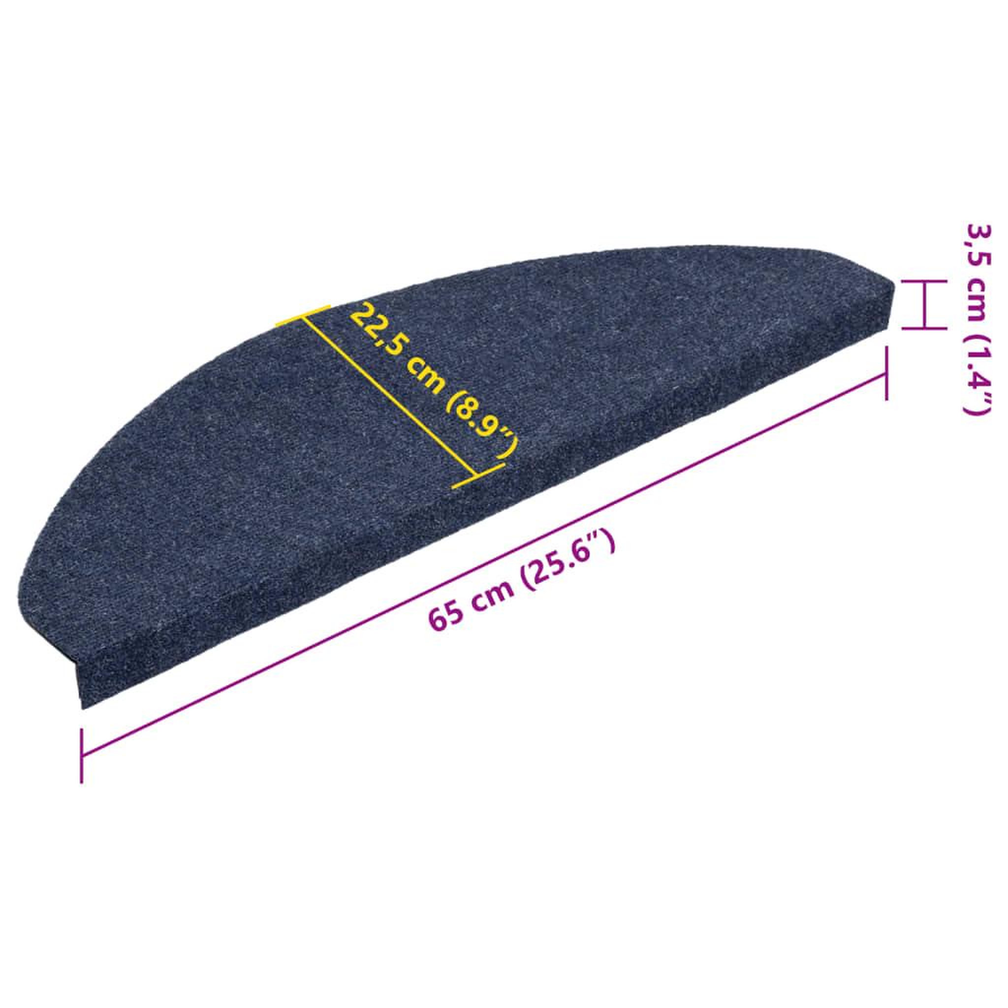 Voir la diapositive 6 : VIDAXL Tapis d'escalier autocollants 15 pcs 65x22,5x3,5 cm Bleu