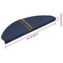 Voir la diapositive 6 : VIDAXL Tapis d'escalier autocollants 15 pcs 65x22,5x3,5 cm Bleu