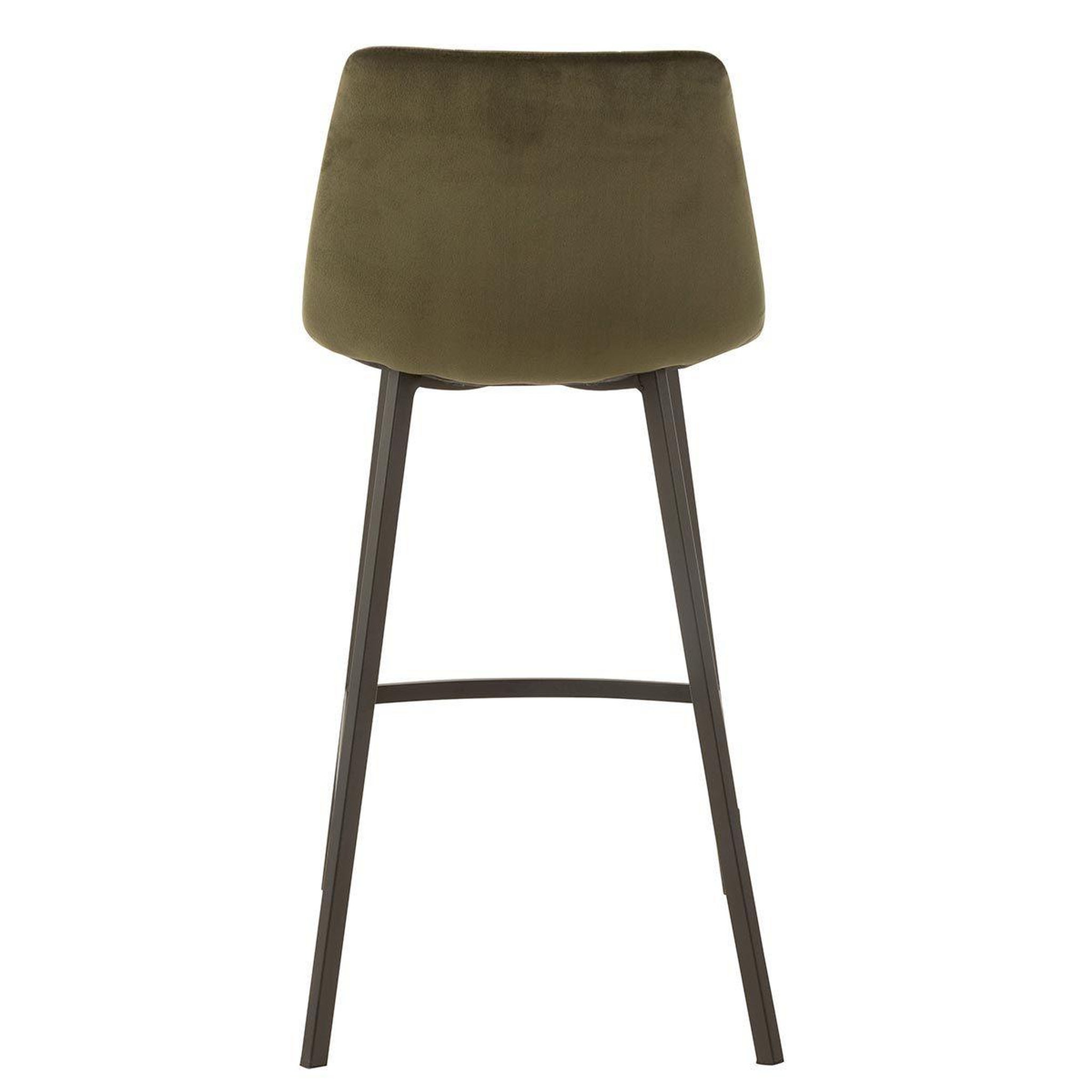 Voir la diapositive 4 : J-LINE Chaise de bar design  olivier  95cm vert foncé