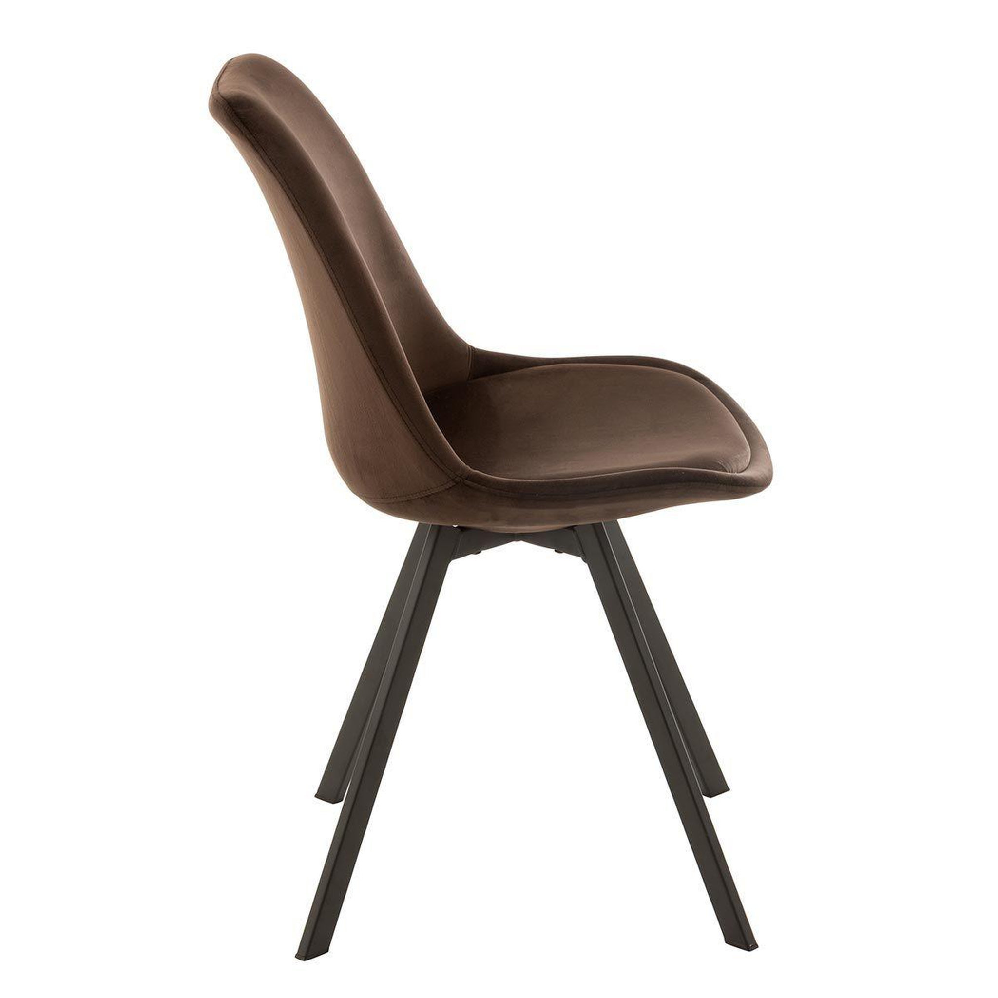Voir la diapositive 3 : J-LINE Chaise design  hélène  84cm marron foncé