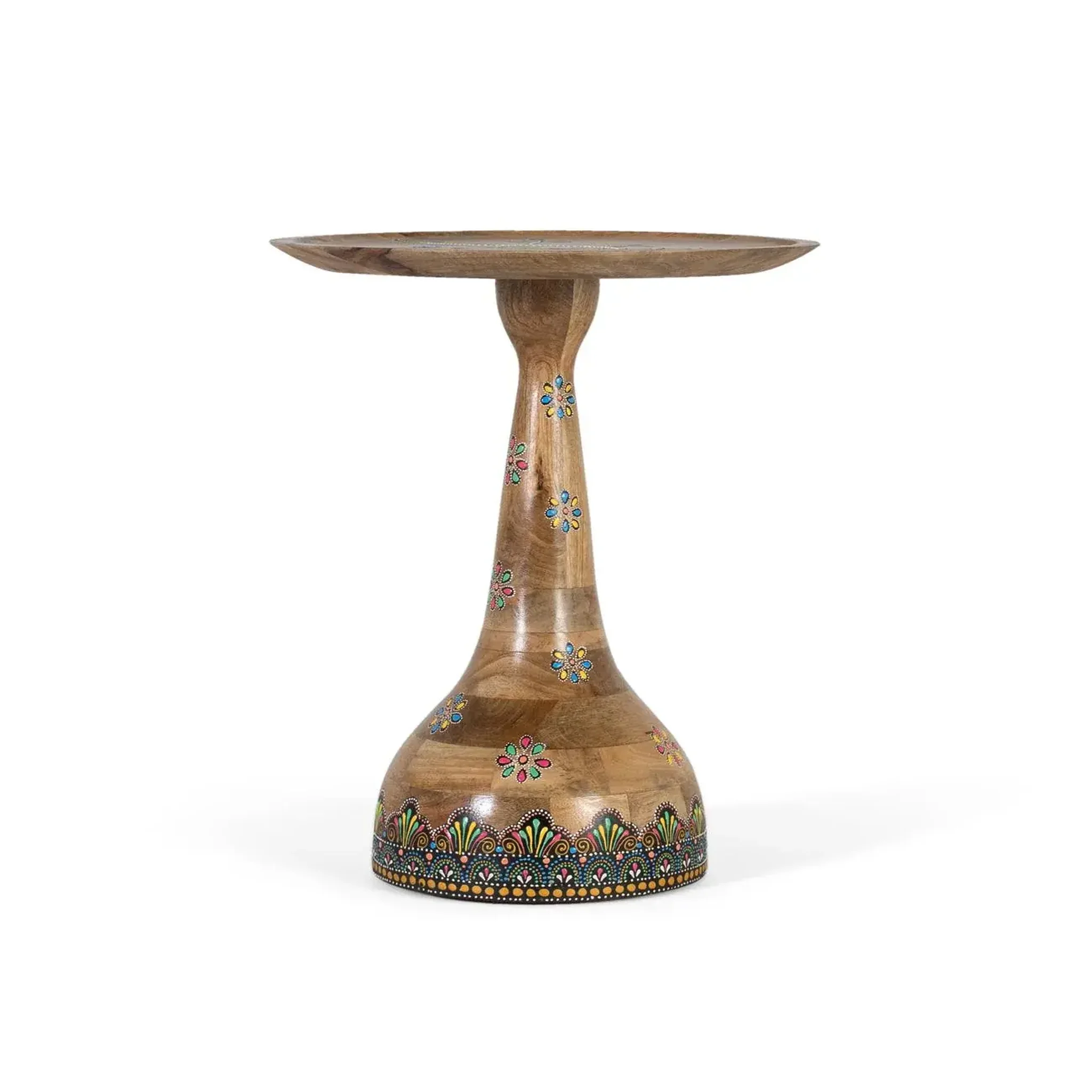GINER Y COLOMER SL Table d'appoint en bois de manguier 46 cm style artisanal ethnique