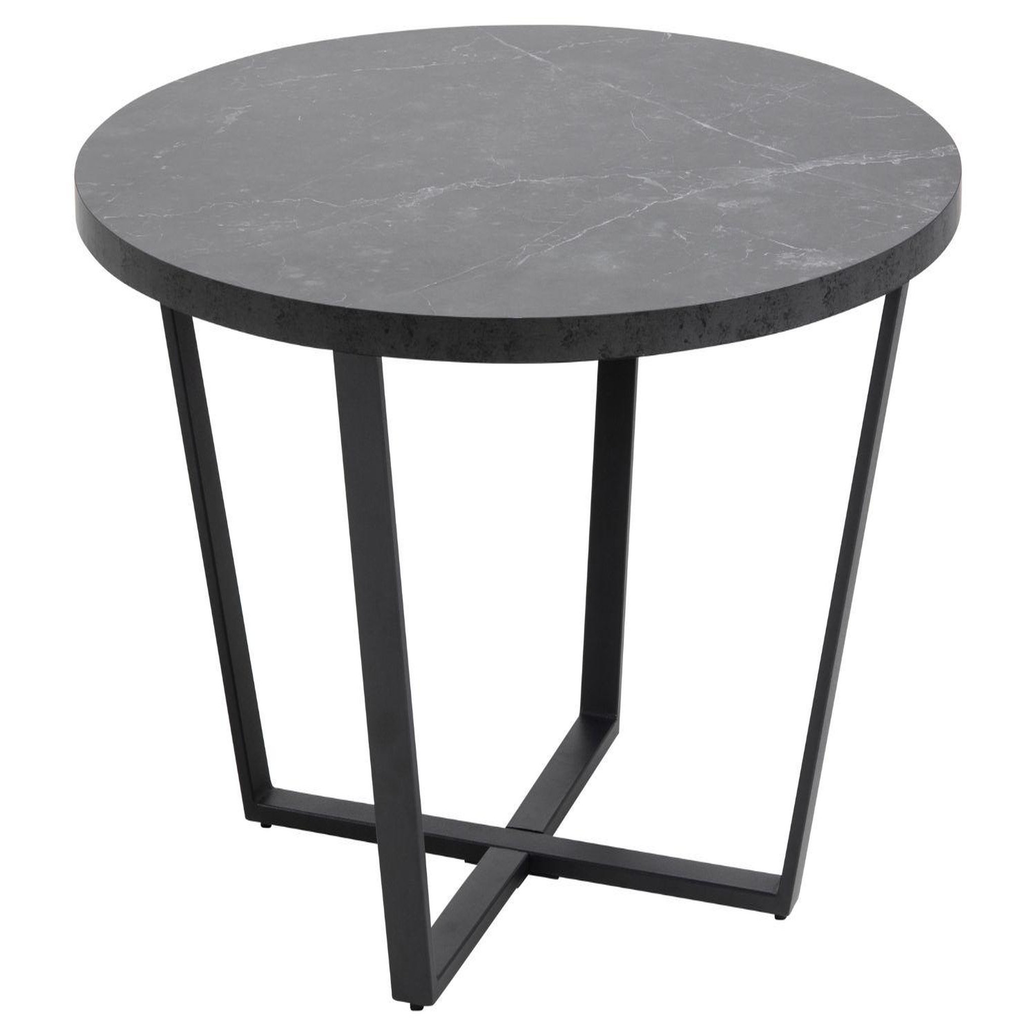 Voir la diapositive 1 : CONCEPT USINE Table basse ronde effet marbre noir harlem