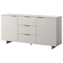 Voir la diapositive 1 : BEST MOBILIER Canterbury - buffet bas - beige - 3 tiroirs et 2 portes - 180 cm