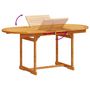 Voir la diapositive 5 : VIDAXL Ensemble a manger de jardin 5pcs bois d'acacia solide textilene