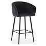 Voir la diapositive 1 : Paris Prix Tabouret de Bar en Velours  Kandi  106cm Noir