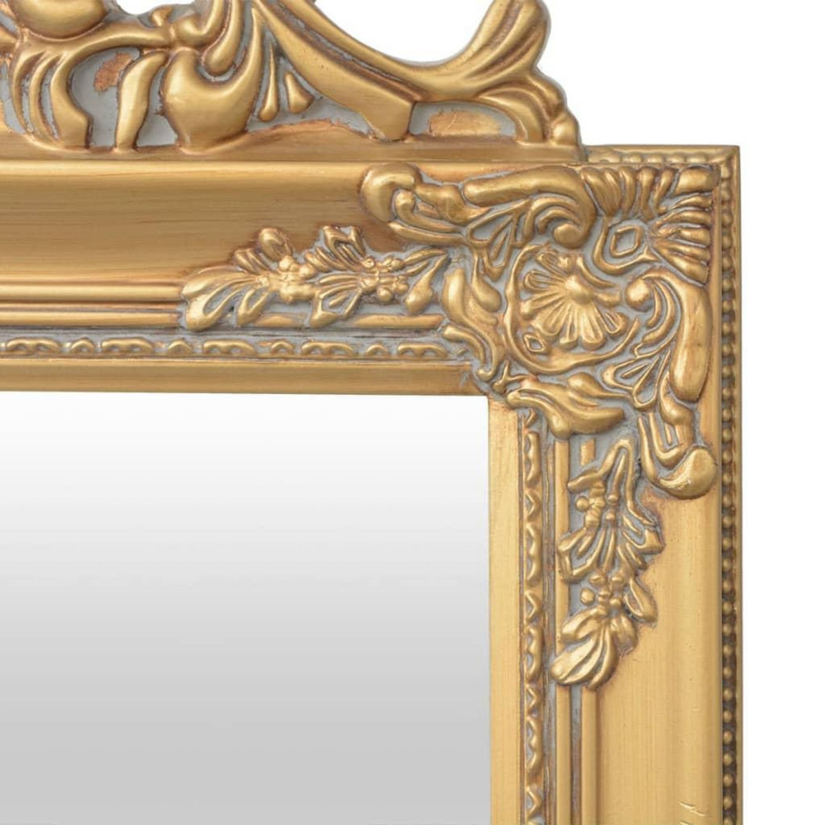 VIDAXL Miroir sur pied Style baroque 160x40 cm Dore
