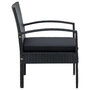 Voir la diapositive 4 : VIDAXL Chaise de jardin avec coussin Resine tressee Noir