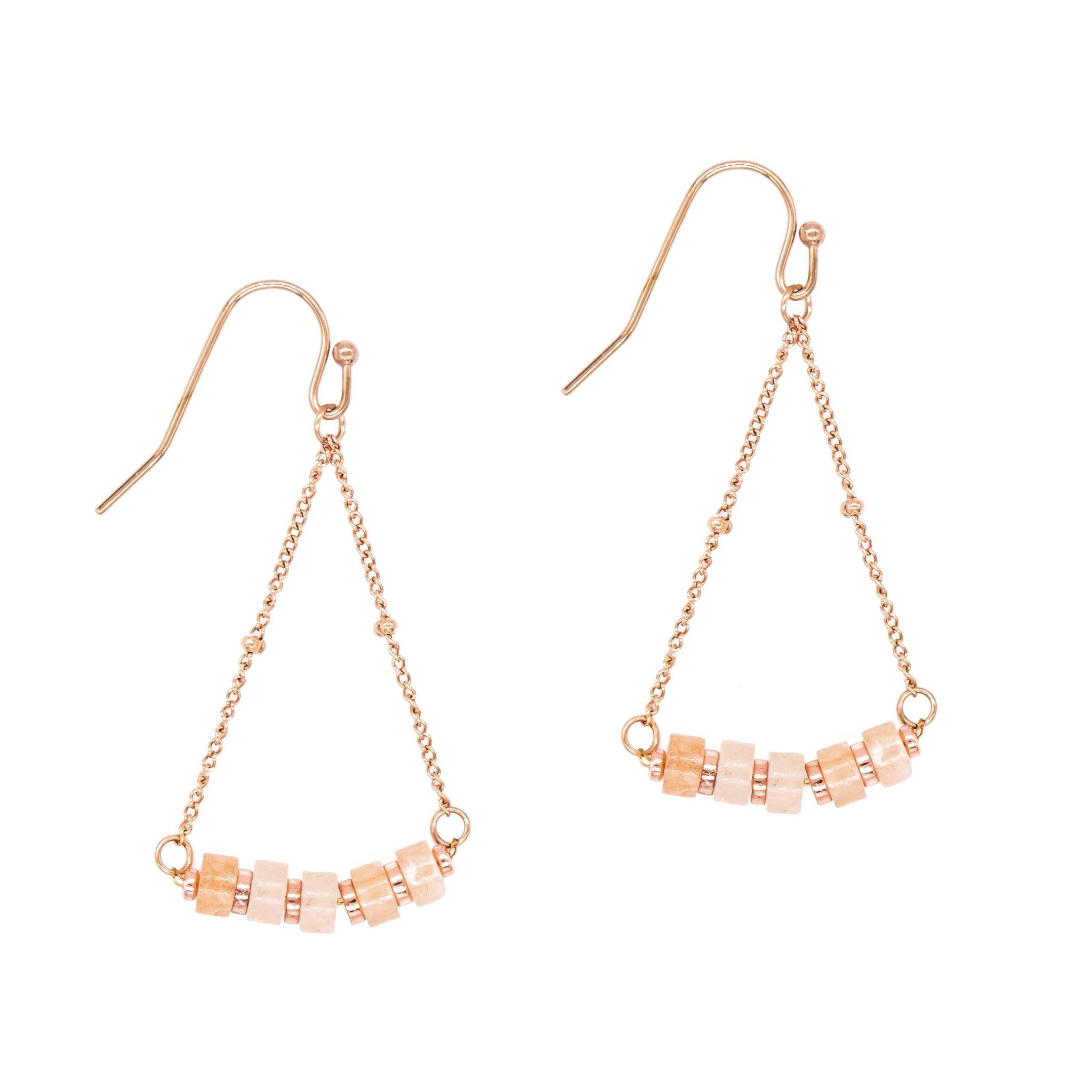 Voir la diapositive 1 : SLOYA Boucles d'oreilles Piana en pierres de Soleil