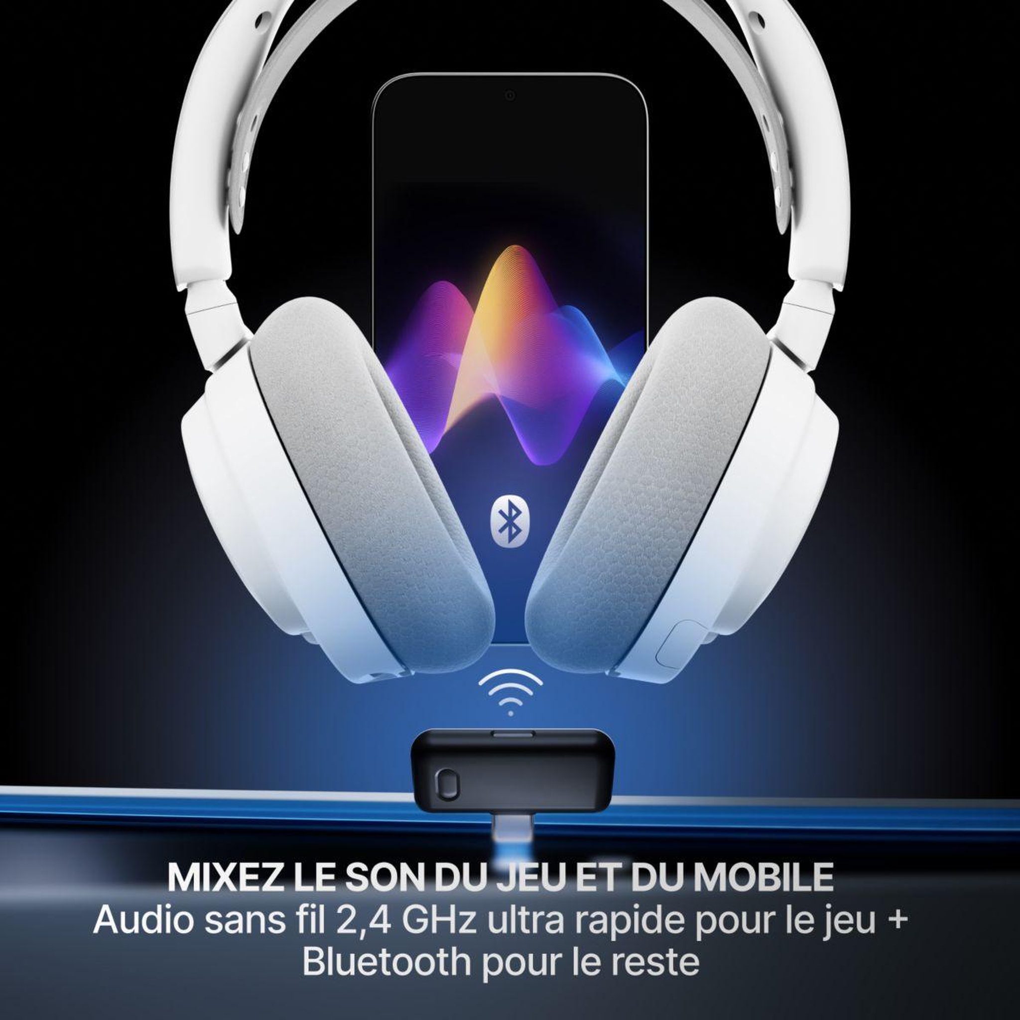 Voir la diapositive 3 : STEEL SERIES Casque gamer Arctis Nova 7P Gen 2 Blanc