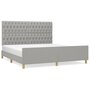 Voir la diapositive 2 : VIDAXL Cadre de lit sans matelas gris clair 180x200 cm tissu
