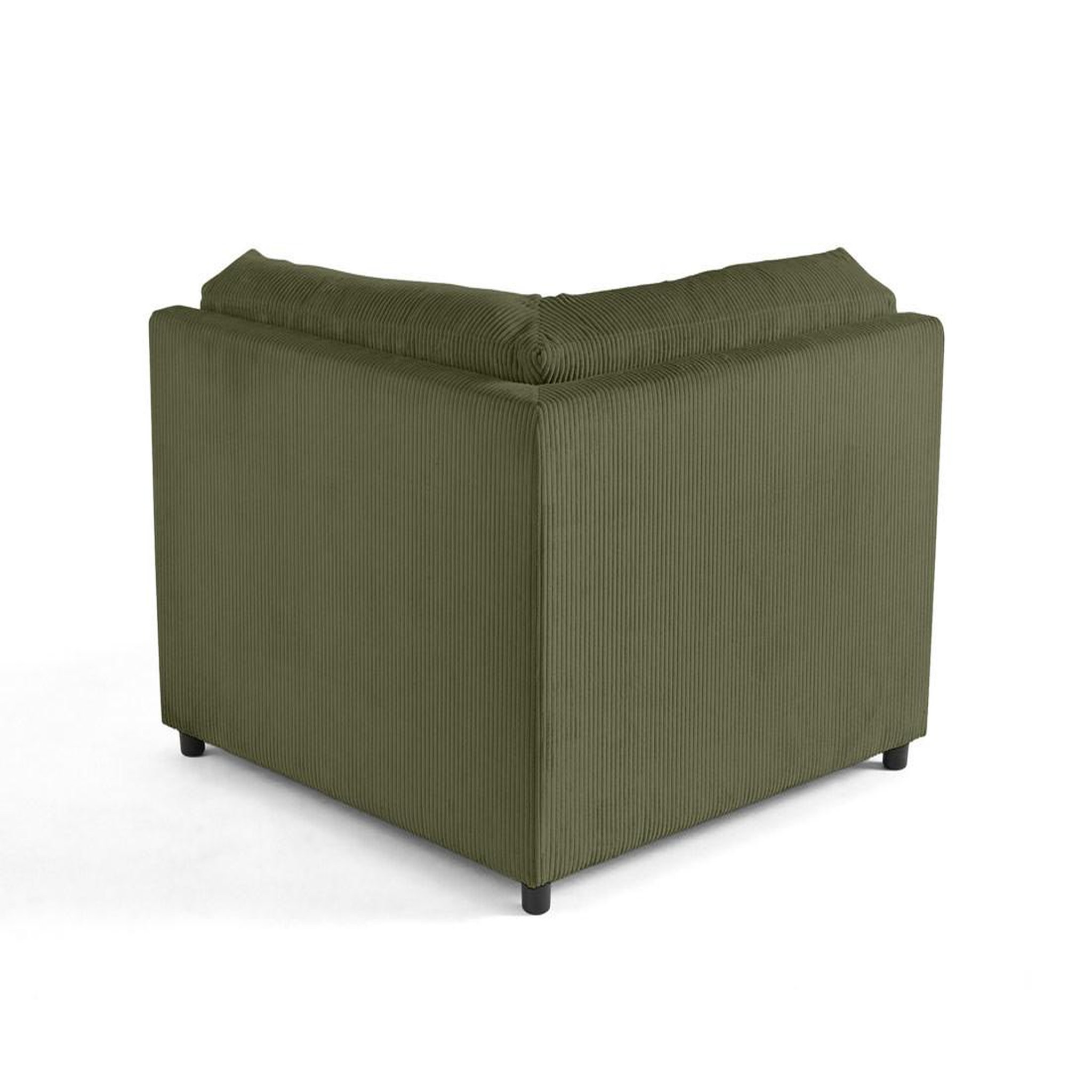 Voir la diapositive 4 : BEST MOBILIER Garance - module d'assise d'angle réversible - en velours côtelé