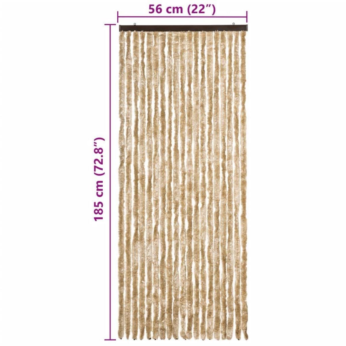 VIDAXL Moustiquaire Beige 56x185 cm Chenille