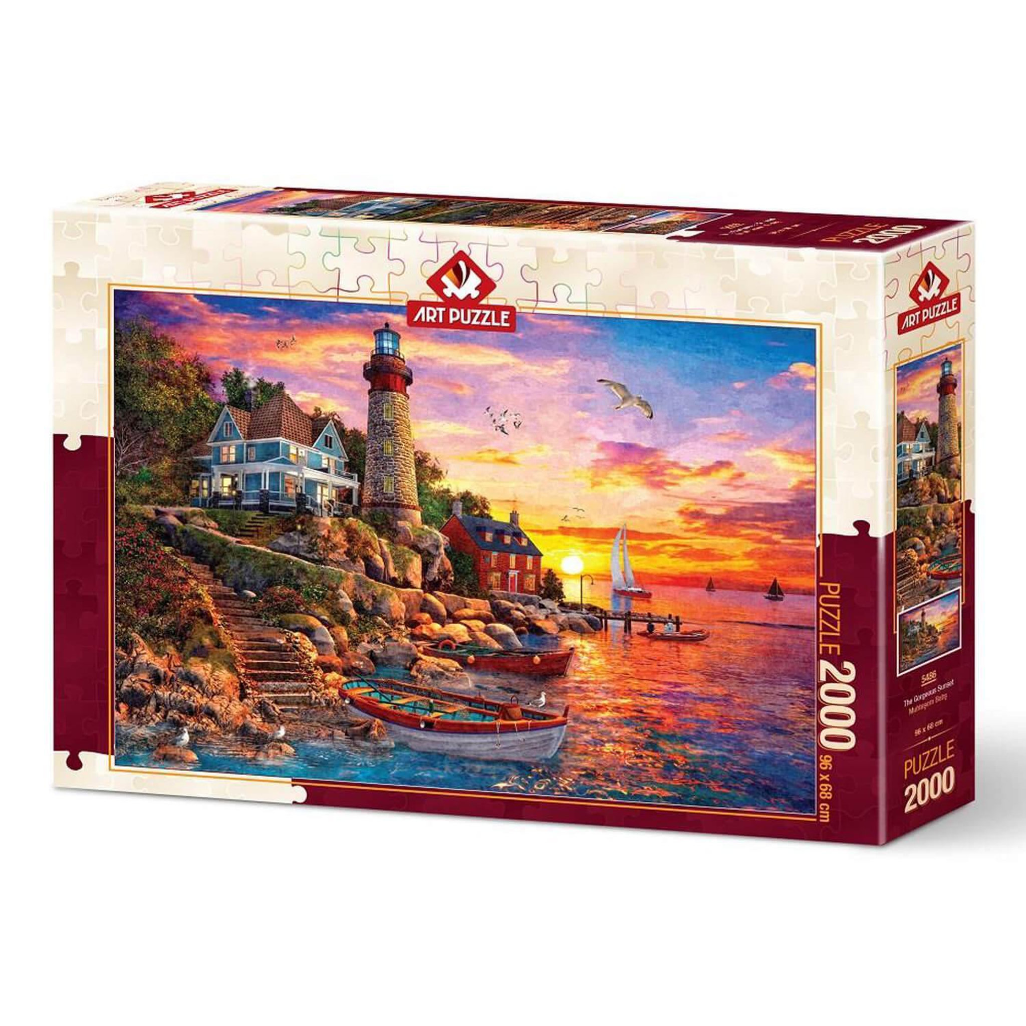 Voir la diapositive 2 : Art Puzzle Puzzle 2000 pièces : Le magnifique coucher de soleil